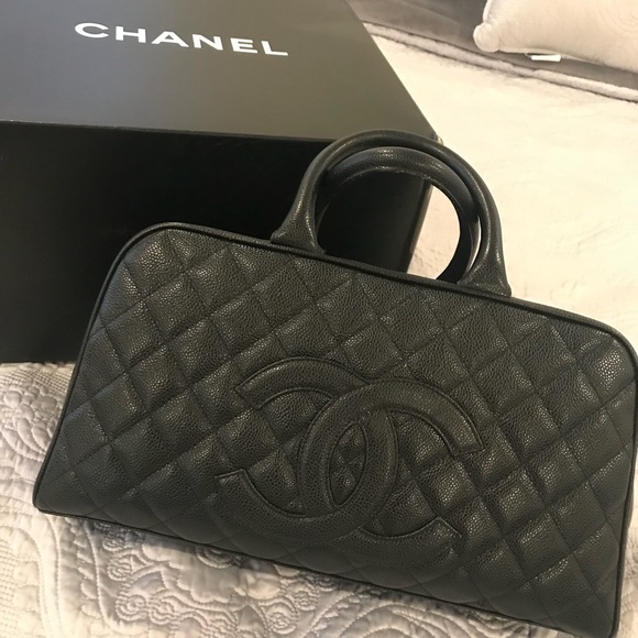 chanel caviar bowler bag